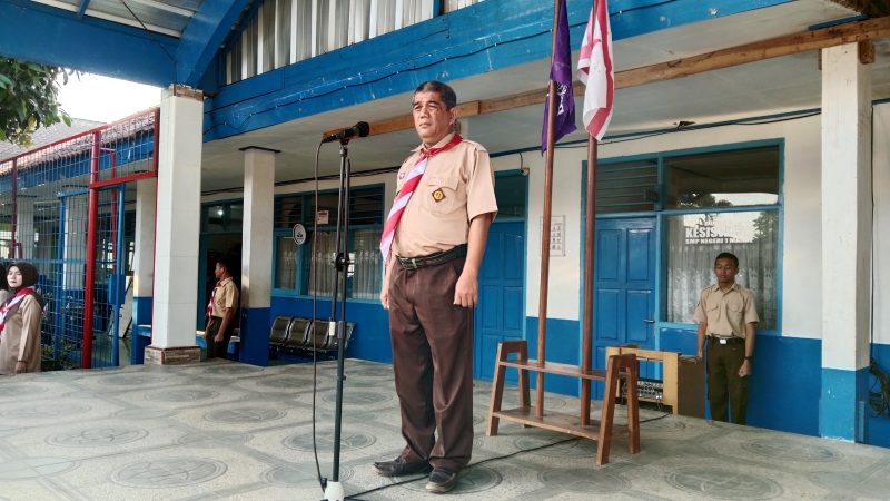 Upacara HUT Ke-63 Pramuka di SMPN 1 Mande, Pramuka Jaya!