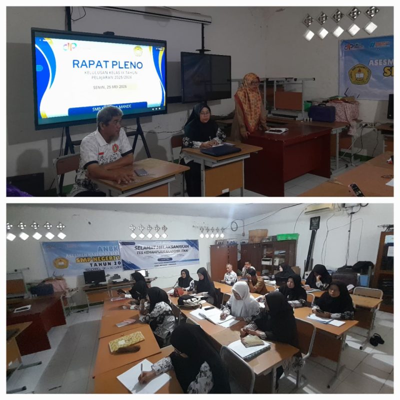 Rapat Pleno Kelulusan Kelas 9 SMPN 1 Mande